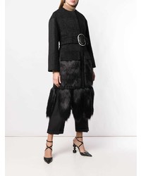 Женское черное пальто от Elisabetta Franchi