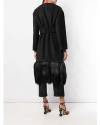 Женское черное пальто от Elisabetta Franchi