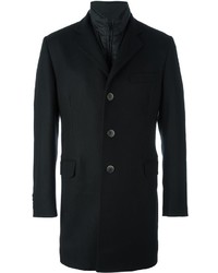 Мужское черное пальто от Fay