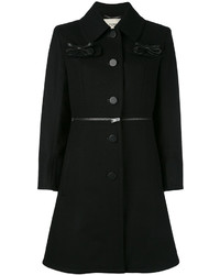 Женское черное пальто от Fendi