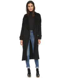 Женское черное пальто от The Kooples