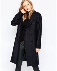 Женское черное пальто от French Connection