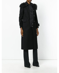 Женское черное пальто от Sacai