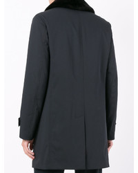 Мужское черное пальто от Brioni