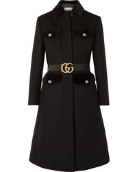 Женское черное пальто от Gucci