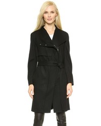 Женское черное пальто от Helmut Lang