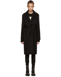 Женское черное пальто от Helmut Lang