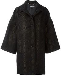 Женское черное пальто от Just Cavalli