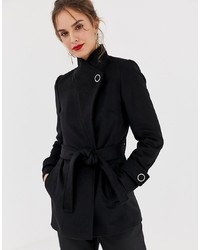 Женское черное пальто от Karen Millen
