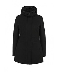 Женское черное пальто от Lacoste