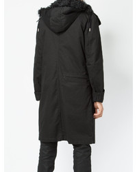 Мужское черное пальто от Saint Laurent