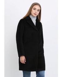Женское черное пальто от Lea Vinci
