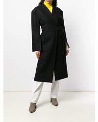 Женское черное пальто от A.W.A.K.E.