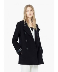Женское черное пальто от Mango