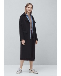 Женское черное пальто от Mango