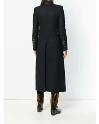 Женское черное пальто от Saint Laurent