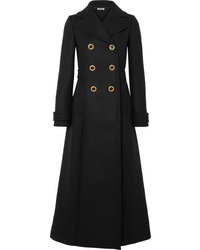 Женское черное пальто от Miu Miu