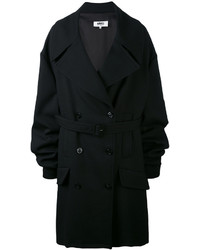 Женское черное пальто от MM6 MAISON MARGIELA