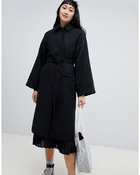 Женское черное пальто от Monki