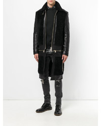 Мужское черное пальто от Balmain