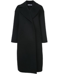Женское черное пальто от Oscar de la Renta