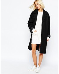 Женское черное пальто от Weekday