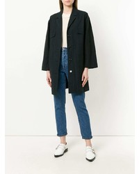 Женское черное пальто от Peter Jensen