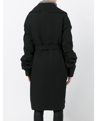 Женское черное пальто от MM6 MAISON MARGIELA