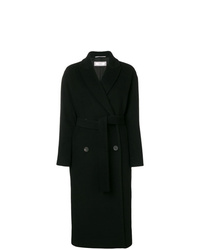 Женское черное пальто от Peserico