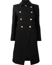 Женское черное пальто от PIERRE BALMAIN