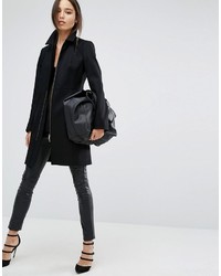 Женское черное пальто от French Connection