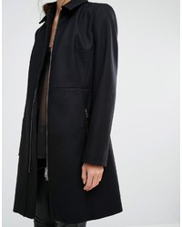 Женское черное пальто от French Connection