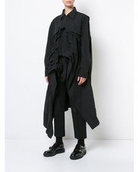 Женское черное пальто от Yohji Yamamoto