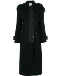 Женское черное пальто от Sacai