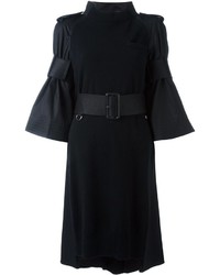 Женское черное пальто от Sacai