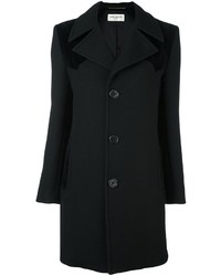 Женское черное пальто от Saint Laurent
