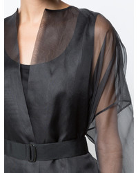 Женское черное пальто от Jil Sander