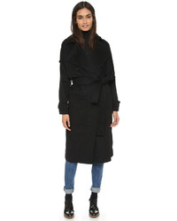 Женское черное пальто от The Kooples