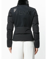 Женское черное пальто от Fendi