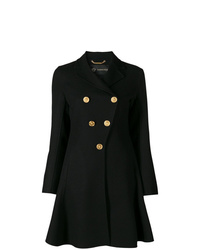 Женское черное пальто от Versace