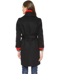 Женское черное пальто от Dsquared2