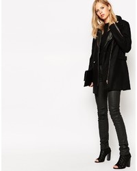 Женское черное пальто от Eleven Paris