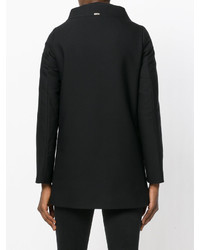 Женское черное пальто от Herno