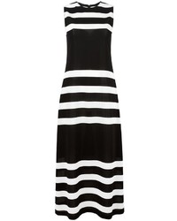 Черное платье в горизонтальную полоску от Calvin Klein Collection