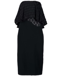Черное платье в горошек от Cushnie et Ochs