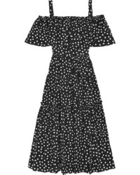 Черное платье в горошек от Dolce & Gabbana