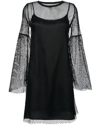 Черное платье в сеточку от MM6 MAISON MARGIELA
