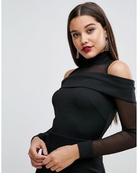 Черное платье в сеточку от Asos