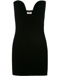Черное платье в сеточку от Saint Laurent