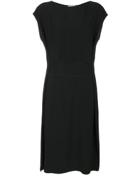 Черное платье из мохера от Jil Sander